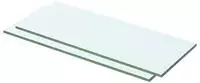 vidaXL Regalb&ouml;den 2 Stk. Glas Transparent 50x15 cm