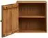 ebuy24 Townsville Wandregal mit Tür, Eiche massiv, 30x30x18cm