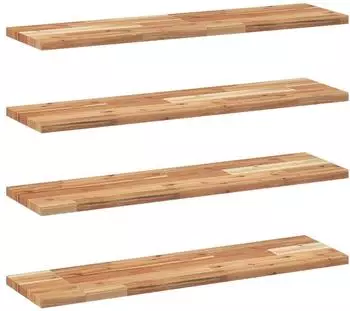 vidaXL Schweberegale 4 Stk. 100x20x2cm Massivholz Akazie &ouml;lbehandelt (3279510)