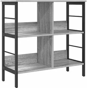 vidaXL B&uuml;cherregal Sonoma grau 82x32x79cm Holzwerkstoff (883997)
