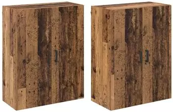 vidaXL Wandschrank 2-tlg. Altholz-Optik 69,5x34x90cm (3394506)