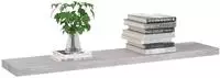 vidaXL Schweberegal Betongrau 120x23,5x3,8 cm MDF