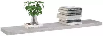 vidaXL Wandregal schwebend Betongrau 120x23,5x3,8cm MDF