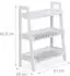 Relaxdays Standregal Treppenregal 3 Ebenen MDF weiß, 61x82,5x29cm