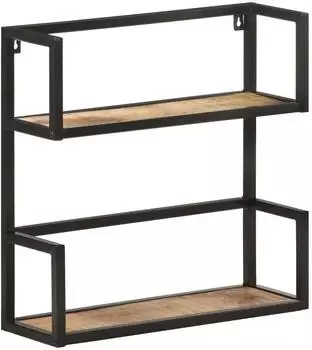 vidaXL Wandregal 60x20x60cm, raues Mangoholz (321076XL)