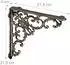 Relaxdays Wandregalwinkel Gusseisen, Barock-Ornamente, bronze, 2er-Set (10032096_490)