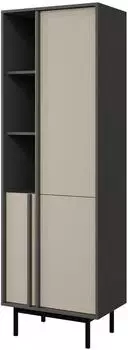 Mirjan24 Alsy 03 Standregal mit Drehtüren, Metall, 63x195x43cm