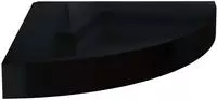 vidaXL Eck-Schweberegal Hochglanz-Schwarz 25x25x3,8 cm MDF