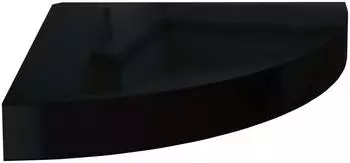 vidaXL Eckregal schwebend MDF, hochglanz schwarz, 25x25x3,8cm (323889)
