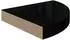 vidaXL Eckregal schwebend MDF, hochglanz schwarz, 25x25x3,8cm (323889)