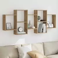 vidaXL Wandregal Artisan-Eiche 159x18x65 cm Holzwerkstoff