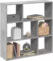 vidaXL Raumteiler-B&uuml;cherregal Betongrau 102x29x103,5 cm Holzwerkstoff