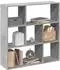 vidaXL Raumteiler-Bücherregal betongrau 102x29x103,5cm (858051)