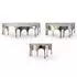 Wohnling Design Drops Wandregal 3er-Set Aluminium silber (WL7.534)