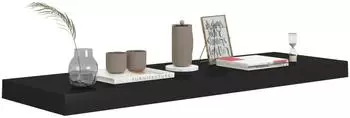 vidaXL Schweberegal MDF schwarz 80x23,5x3,8 cm (323835)