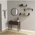 Relaxdays Wandregal 3er-Set, Holzoptik & Metall, 30/35/40 cm, greige (10052269_8300)