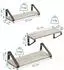 Relaxdays Wandregal 3er-Set, Holzoptik & Metall, 30/35/40 cm, greige (10052269_8300)