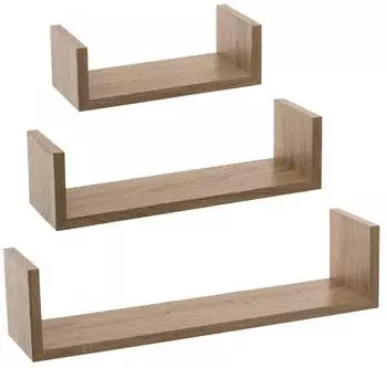 Paris Prix Wandregal-Set "Bord" 42cm, 3er-Set, Eiche
