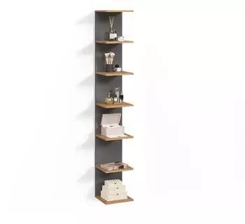 Livinity Vesuvio Wandregal 6 F&auml;cher, anthrazit, 30x190cm (58998)