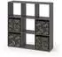 VICCO Nove Würfelregal Raumteiler schwarz, 104x108cm (37944)