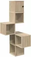 vidaXL Wand-Eckregal Sonoma-Eiche 48 x 48 x 120 cm Holzwerkstoff