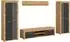 ebuy24 Jam Wohnwand grau, Eiche Dekor 310x159x35cm (61-X8BN1W04)
