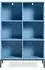 en.casa Colwyn Bücherregal 6 offene Fächer, 120x80x30cm, blau