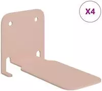 vidaXL Unsichtbares Schwimmendes Regal 4 stk. Rosa 6 x 11 x 6,5 cm