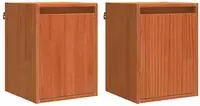 vidaXL Wandschrank 2 stk. Wachsbraun 30 x 30 x 40 cm