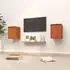 vidaXL Wandschrank 2 Stk., Kiefernholz massiv, wachsbraun, 30x30x40cm (869868)