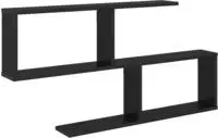 vidaXL Wandregal Schwarz Eichen-Optik 100 x 12 x 50,5 cm Holzwerkstoff