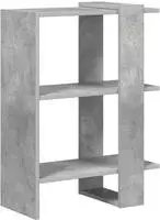vidaXL B&uuml;cherregal 2 Ebenen 52 x 25 x 71,5 cm Holzwerkstoff Betongrau