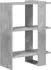 vidaXL Bücherregal 2 Ebenen Holzwerkstoff betongrau 52x25x71,5cm
