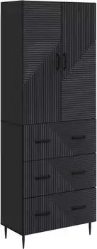vidaXL Schranksystem 2-tlg. schwarz, Holzwerkstoff, 66x34,5x90cm (3416638)