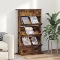 vidaXL Magazinregal Ger&auml;ucherte Eiche 70 x 41 x 126 cm Holzwerkstoff