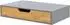 en.casa Bokn Wandregal mit Schublade, Bambus, grau, 40x24x8cm (2er Set)