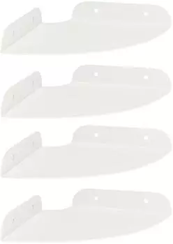 vidaXL Eckregal, schwebend, wei&szlig;, 15x15x2cm, 4-tlg. (8004085)