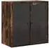 vidaXL Wandschrank mit Glastüren Räuchereiche 68x37x68,5cm (836494)