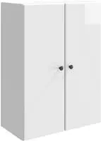 vidaXL Wandschrank 66 x 34,5 x 90 cm Holzwerkstoff Hochglanz Wei&szlig;