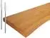 Relaxdays Wandregal Kiefernholz mit Baumkante, 60x22x3cm