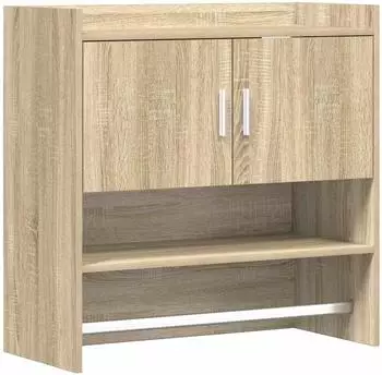 vidaXL Wandregal mit Wandhalterung Sonoma-Eiche 80x36x80cm (8011381)