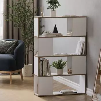 VICCO Eneos Raumteiler wei&szlig;/Eiche 80x124,5cm (55636)