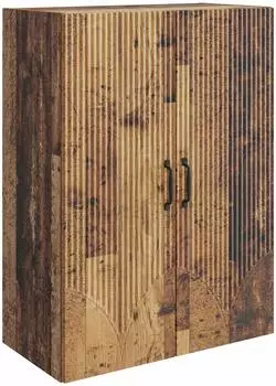 vidaXL Wandschrank Holzwerkstoff, Altholz-Optik, 66x34,5x90cm (898913)