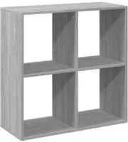 vidaXL Raumteiler-B&uuml;cherregal Grau Sonoma 69,5x29x69,5 cm