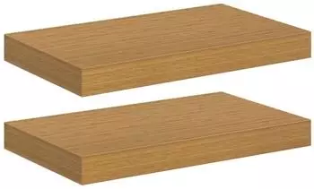 vidaXL Wandregal 2er-Set, beige, 40x23,5x4cm, Holzwerkstoff