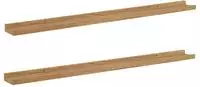 vidaXL Wandregal 2 stk. Braun 100 x 9 x 3 cm Holzwerkstoff