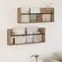 vidaXL Magazinregal 2 Stk. wandmontiert, Artisan-Eiche, 80x12x30cm (890815)