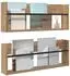 vidaXL Magazinregal 2 Stk. wandmontiert, Artisan-Eiche, 80x12x30cm (890815)