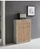 BMG Office Edition Set 17 Regalwand/Schrankwand, lichtgrau/Gold Harbor Oak (VKE.LGGH-SW-SET17)