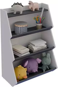 VCM Malusa Kinder-B&uuml;cherregal 89x63x35cm, wei&szlig;/anthrazit (84514633-0)